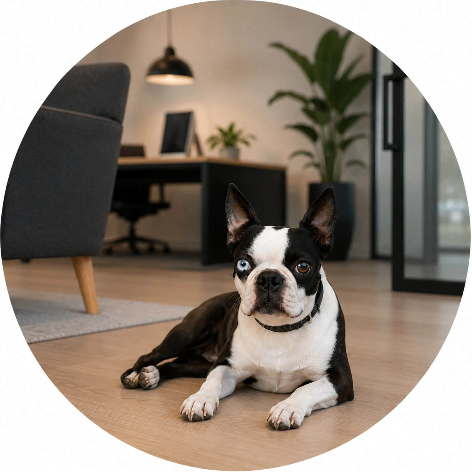 Rudy, office dog and Chief Barketing Officer at My Health Protected